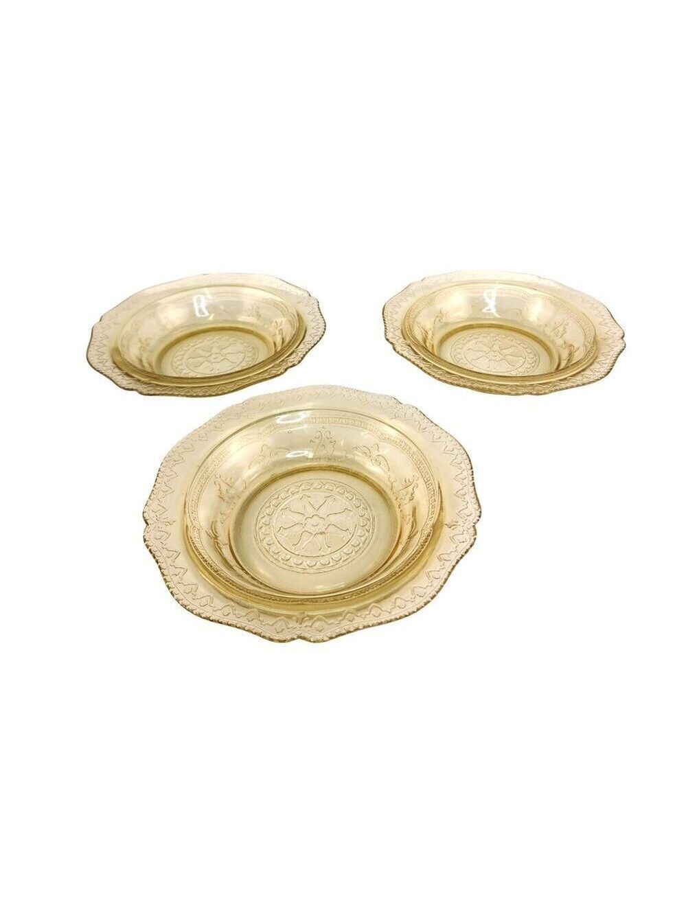 Federal Glass Patrician Amber Depression Glass Cereal Bowl